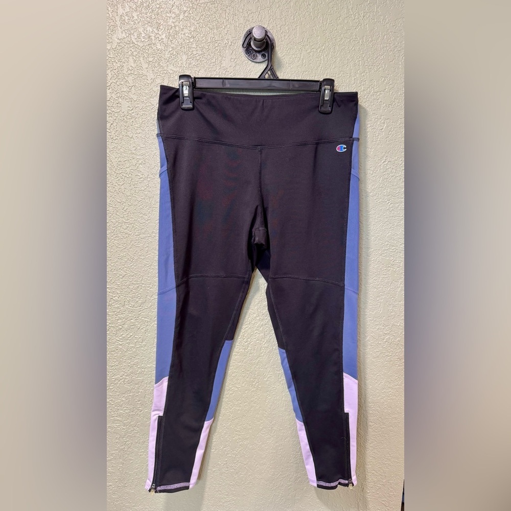 Champion Women's Black and Purple Leggings L